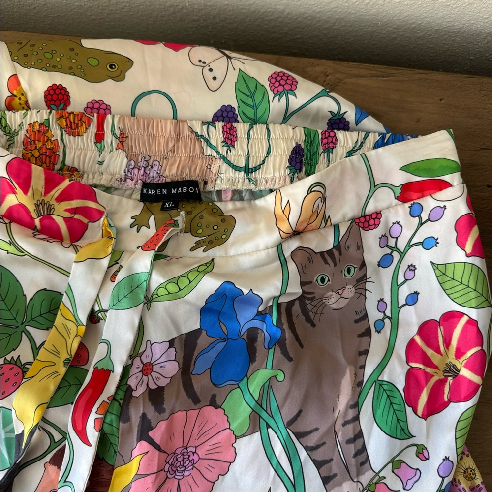 Karen Mabon Floral and Animal Print Pants - Picture 2 of 8